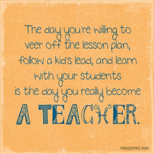 teacher must always be a learner.
