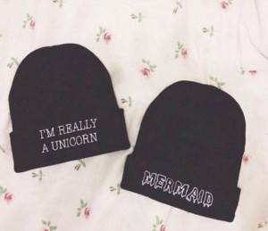 hat black beanie quotes mermaid unicorn black beanie edit tags