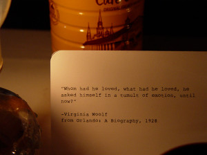 Another ongoing theme was old love quotes and poems, mostly from great ...