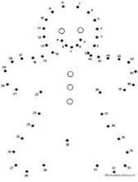gingerbread man connect the dots