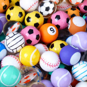 Sports Ball Mix Bouncy Balls 1.93'' / 49mm 40 Count #2449