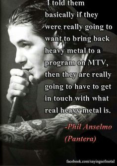 Phil Anselmo on heavy metal music More