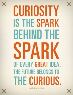 ... spark of every great idea. The future belongs to the curious #quote