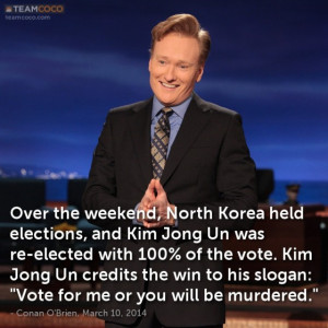 ... held elections and kim jong un was re elected with 100 % of the vote