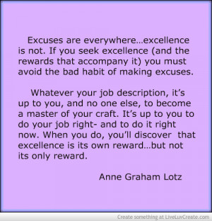 Excellence Quotes Advise