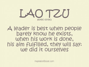 Leadership is based on a spiritual quality