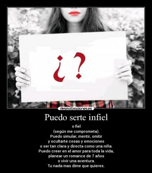 Puedo Serte Infiel Fiel Seg Comprometa Simular