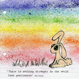 Jotter Doodle - Chakrabbit - paint spatter watercolour & ink