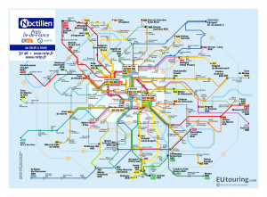 Noctilien Bus Route Maps For Paris With Street Names And Bus Stops