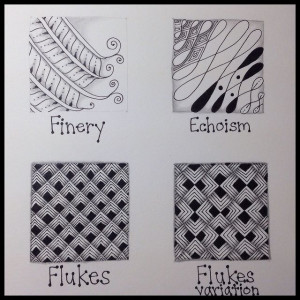 Zentangle : Finery, Echoism, & Flukes : Practice Page | Flickr ...