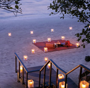 love peaceful beach candles serene