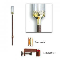 Processional Pew End Candlestick, Removable & Permanent (45\