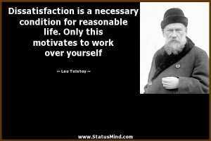... motivates to work over yourself - Leo Tolstoy Quotes - StatusMind.com