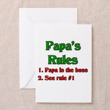 Italian Papa's Rules Greeting Card for