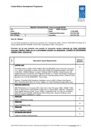 Sample Letter Quotation Request