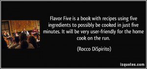 Flavor Five is a book with recipes using five ingredients to possibly ...