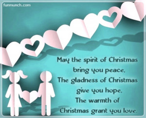 may christmas bring you peace, hope & love