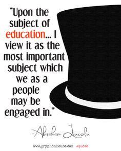 The importance of education. #presidentsday #lincoln More