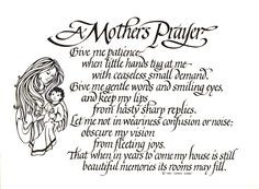 mother and daughter sayings and quotes | Mothers Prayer an open print ...