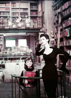 Audrey Hepburn and Dovima in Funny Face, 1957
