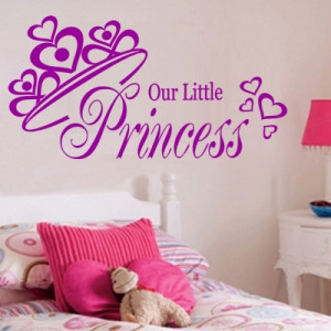... Little Princess Quote Wall Art Sticker - Large (Our Little Princess
