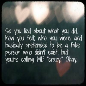 so you lied..