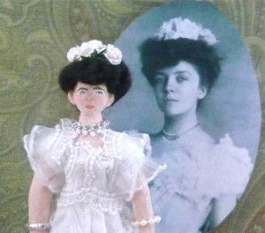 American History Art Alice Roosevelt Longworth Doll Miniature Bride