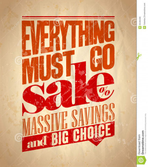 Everything Must Sale Retro...