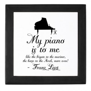 ... > Classical Music Living Room > Franz Liszt Piano Quote Keepsake Box