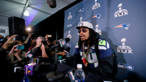 Seattle Seahawks' Marshawn Lynch attends a news conference for NFL ...
