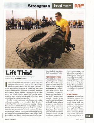 mens fitness magazine article with quotes from mark philippi
