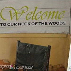 Welcome to... Entryway Wall Words Quotes Sticker Decal Lettering