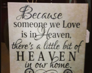 Because someone you love is in heaven FB010 vinyl lettering wall words ...