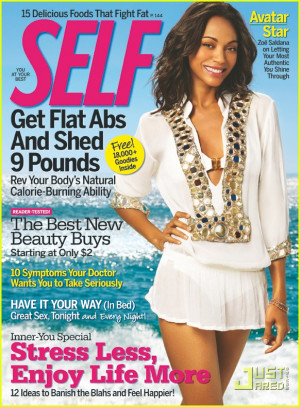 Zoe Saldana Covers 'Self' Magazine May 2010