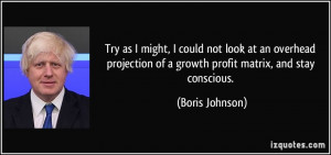 Try as I might, I could not look at an overhead projection of a growth ...