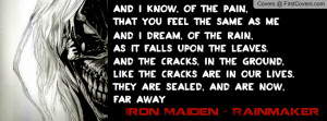 Iron maiden rainmaker Profile Facebook Covers