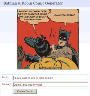 Batman & Robin Comic image generator