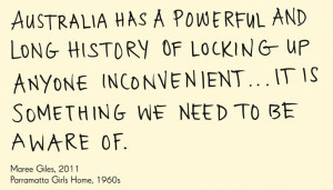 reads 'Australia has a powerful and long history of locking up ...