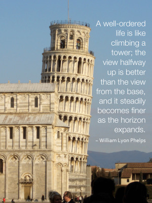 Words of Wisdom – Leaning Tower of Pisa, Italy
