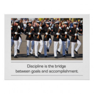 Silent Drill Team and Discipline quote Print