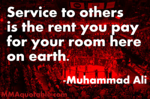 Muhammad Ali Quote on Service to others
