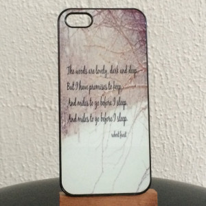 Robert Frost Phone Cover Miles to Go Iphone Case Winter Poem Samsung ...