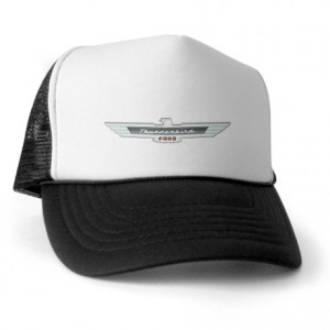 ... Gifts > 1955 Hats & Caps > Ford Thunderbird Emblem Chrome Trucker Hat