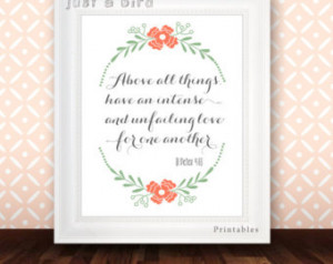 art floral Christian wall decor marriage quote INSTANT DOWNLOAD