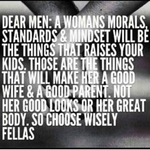 woman's morals...