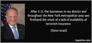 ... firsthand the result of a lack of availability of terrorism insurance
