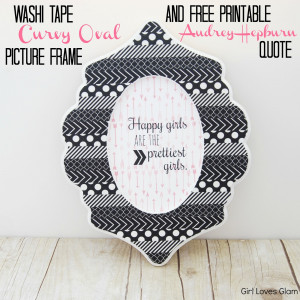 ... Tape Curvy Oval Picture Frame and Free Printable Audrey Hepburn Quote