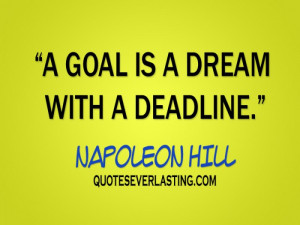 Goals Sayings and Quotes
