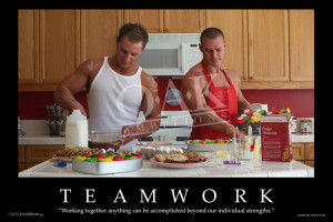 Teamwork Sexy Guys Cooking