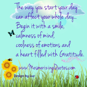 The way you start your day can affect your whole day